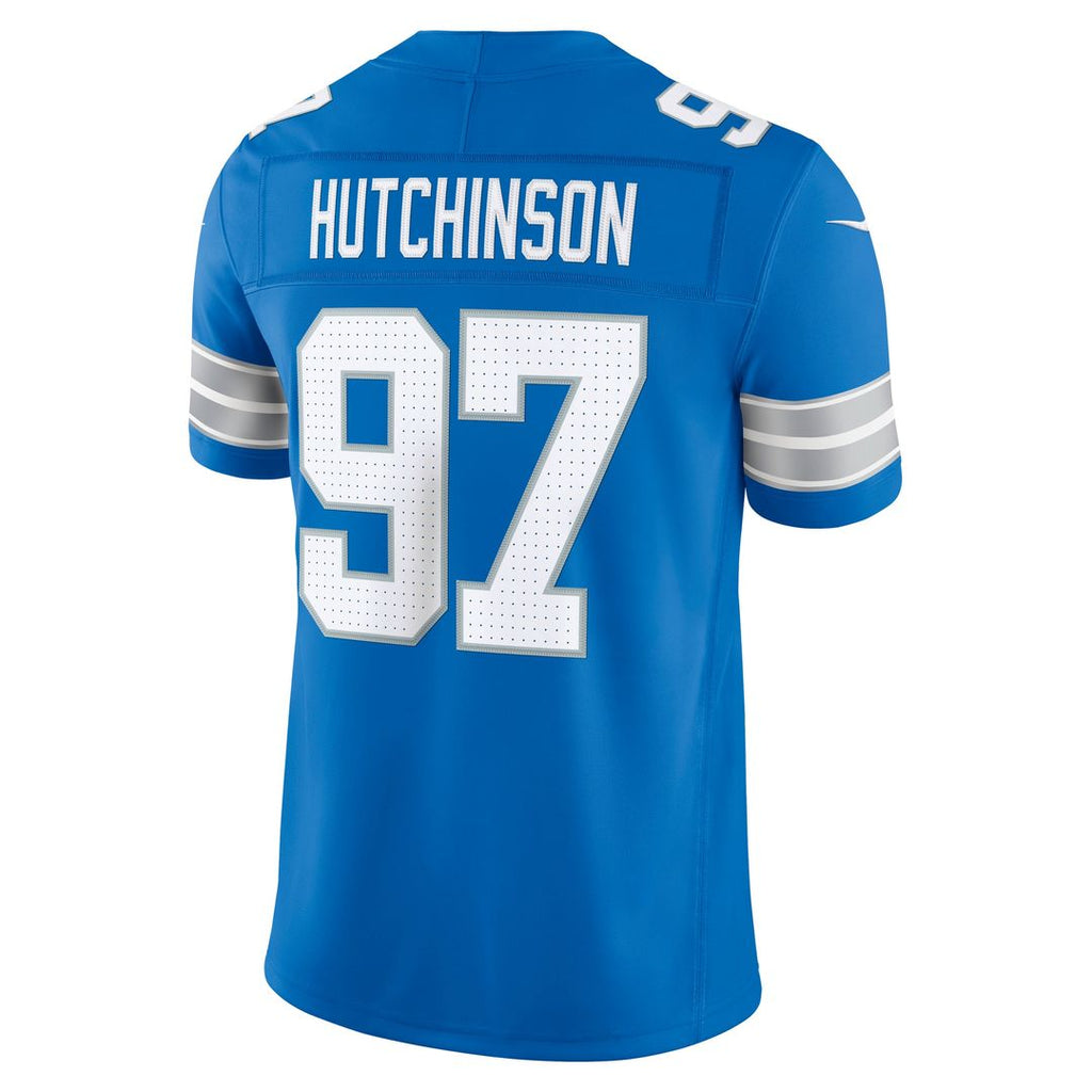 Men's Detroit Lions Aidan Hutchinson Blue Team Vapor F.U.S.E. Stitched