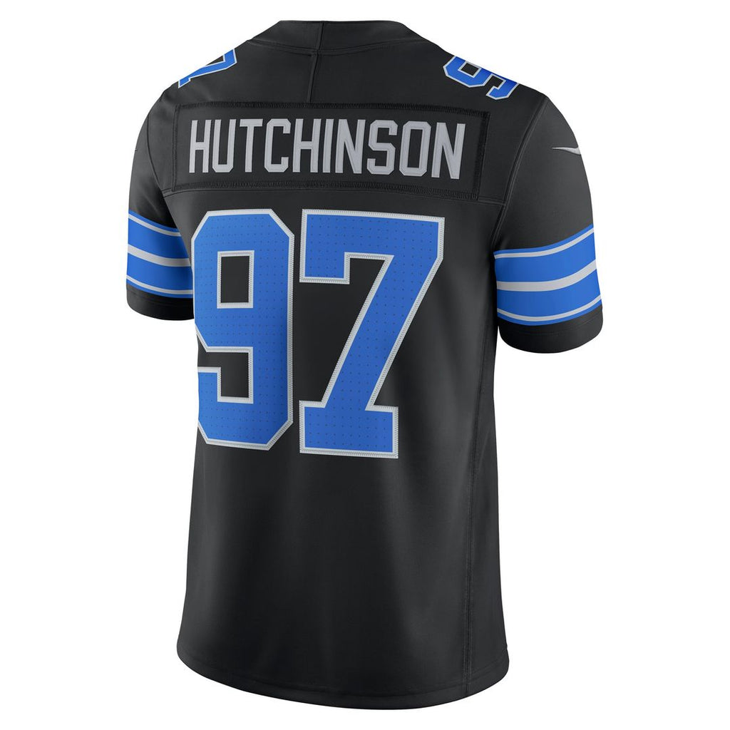 Men's Detroit Lions Aidan Hutchinson Blue Team Vapor F.U.S.E. Stitched