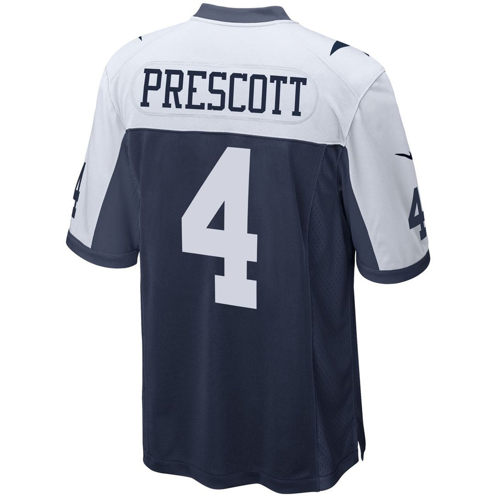 Men's Dallas Cowboys Dak Prescott Navy Alternate Game Team Jersey