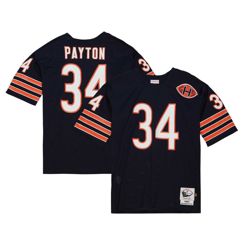 Men's Chicago Bears 1985 Walter Payton White Authentic Throwback Retired Player Jersey