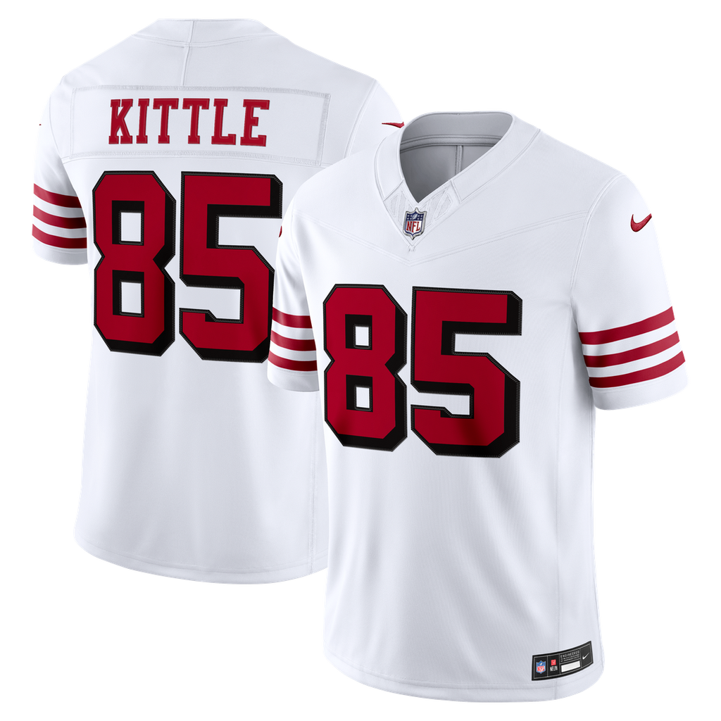 Men's San Francisco 49ers George Kittle White Alternate Vapor F.U.S.E. Stitched