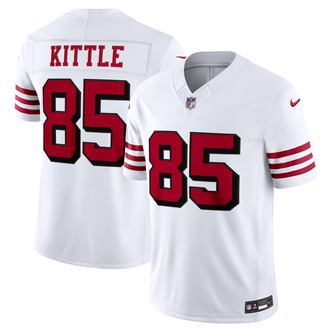 Men's San Francisco 49ers George Kittle White Alternate Vapor F.U.S.E. Stitched