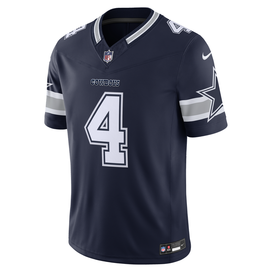 Men's Dallas Cowboys Dak Prescott Navy Team Vapor F.U.S.E. Stitched