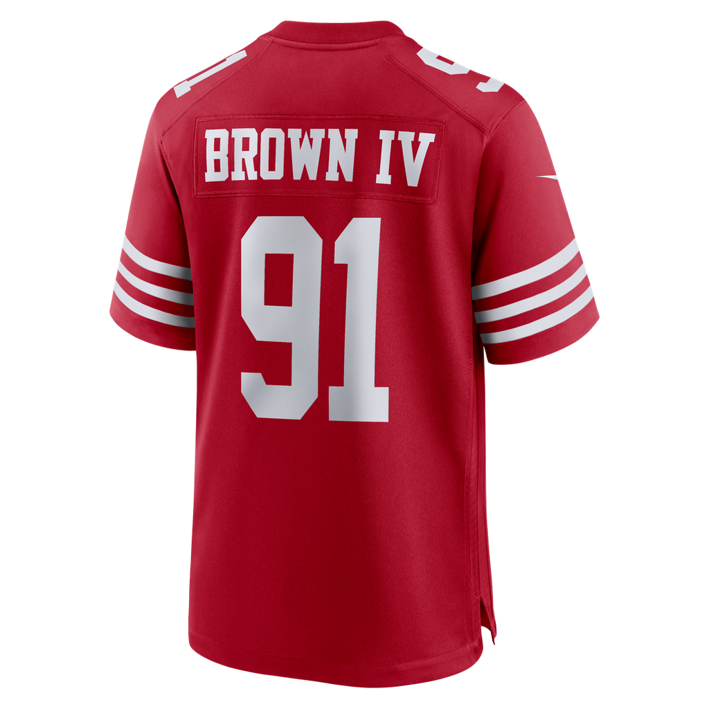 Men's San Francisco 49ers Earnest Brown IV Scarlet Team