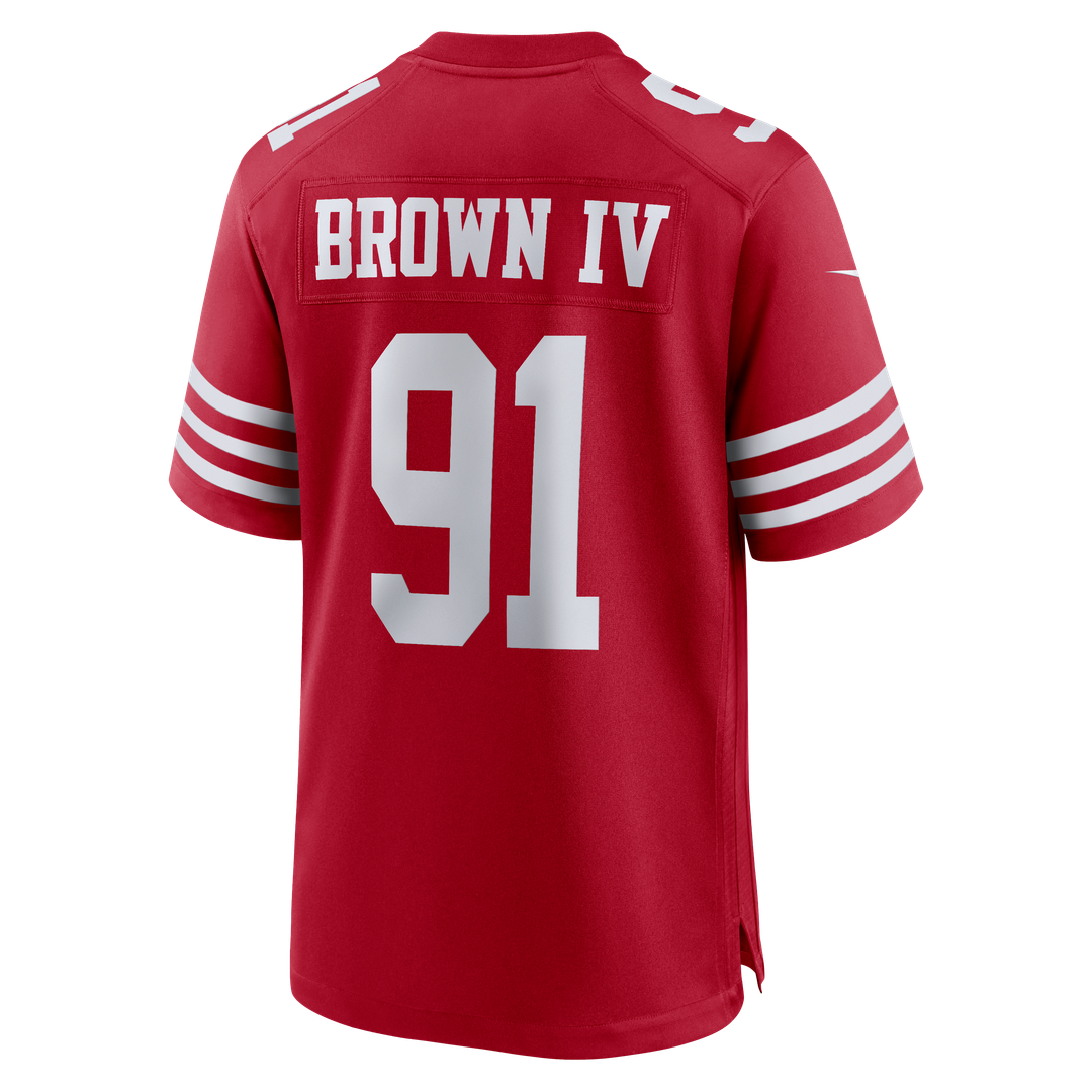 Men's San Francisco 49ers Earnest Brown IV Scarlet Team
