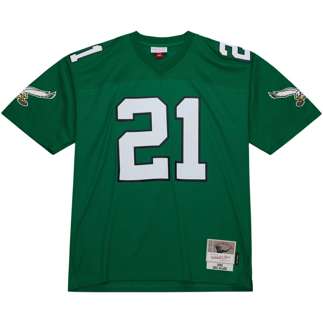 Men's Philadelphia Eagles Eric Allen Kelly Green Legacy Replica Jersey