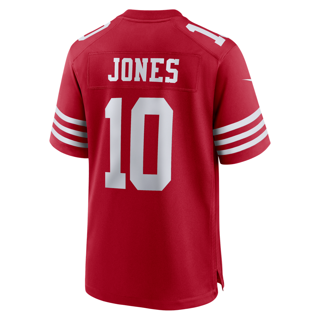 Men's San Francisco 49ers Mac Jones Scarlet Team