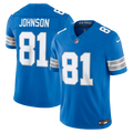 Men's Detroit Lions Calvin Johnson Blue Vapor F.U.S.E. Stitched Retired