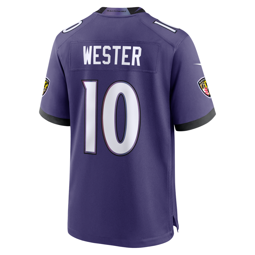 Men's Baltimore Ravens LaJohntay Wester Purple Team