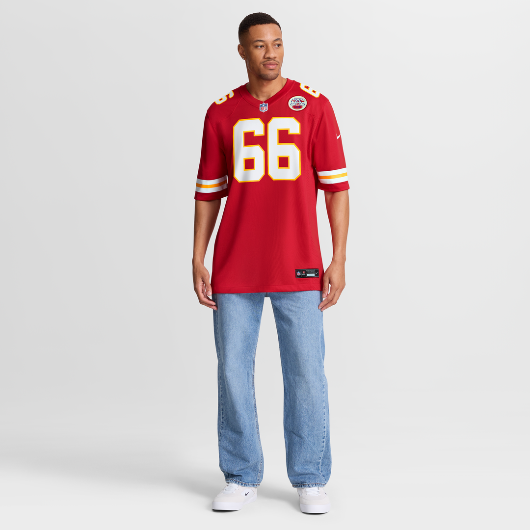 Men's Kansas City Chiefs Mike Caliendo Red Game Player Jersey