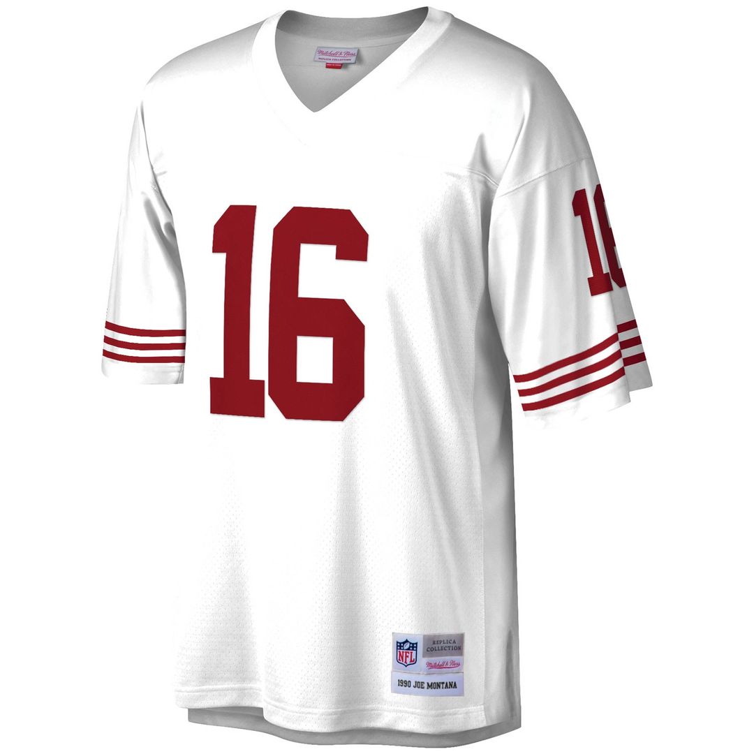 Men's San Francisco 49ers Joe Montana White 1990 Legacy Replica Jersey