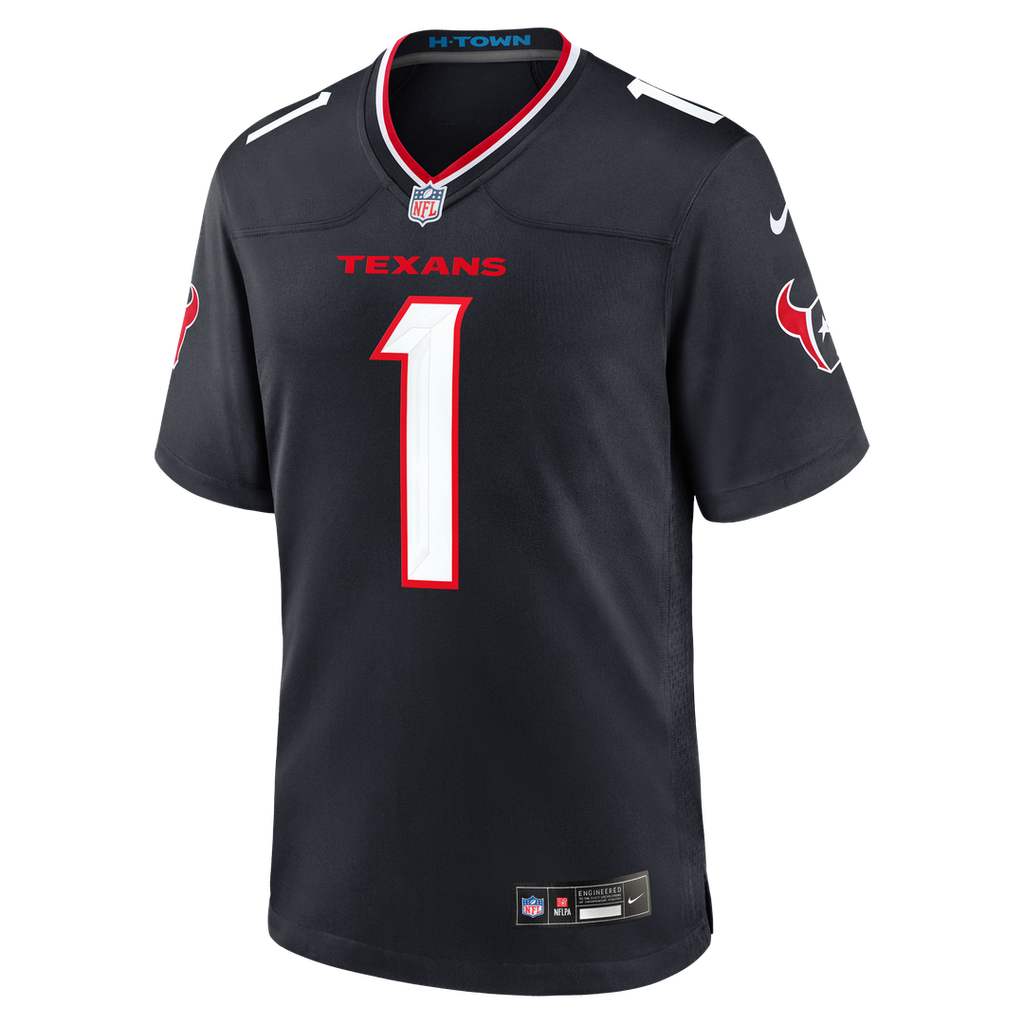Men's Houston Texans Navy #1 Dad