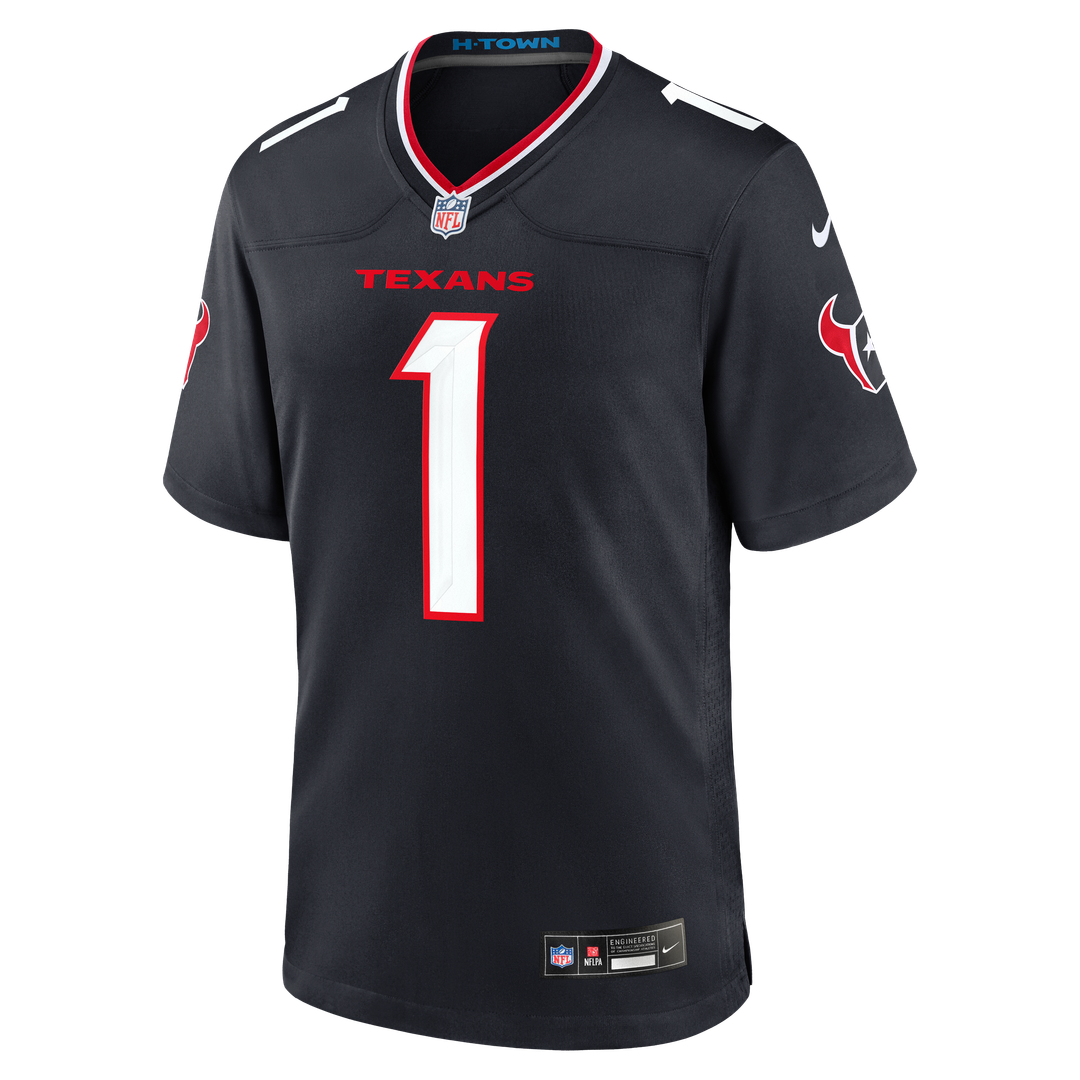 Men's Houston Texans Navy #1 Dad