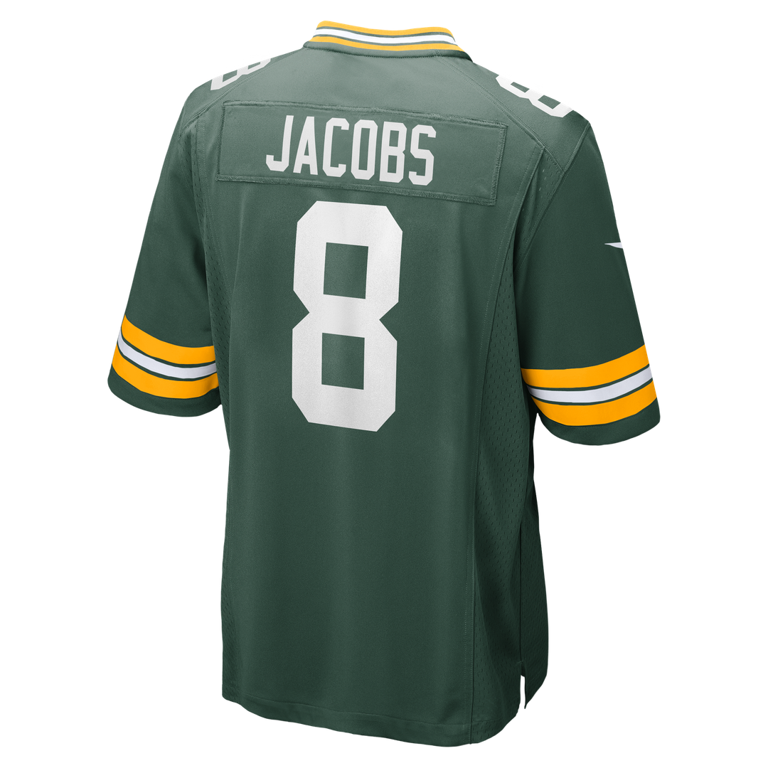 Men's Green Bay Packers Josh Jacobs Green Team Jersey