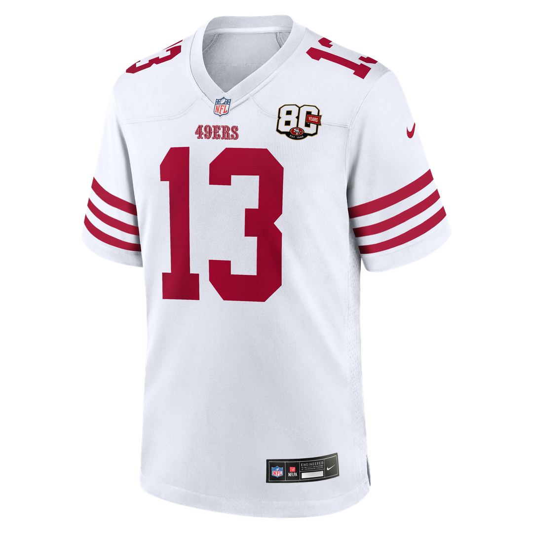 Men's San Francisco 49ers Brock Purdy Scarlet 80th Anniversary