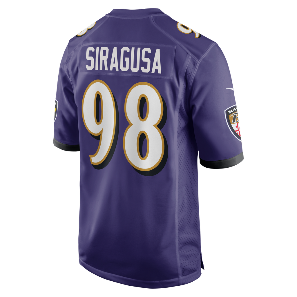 Men's Baltimore Ravens Tony Siragusa Purple Game Retired Player Jersey