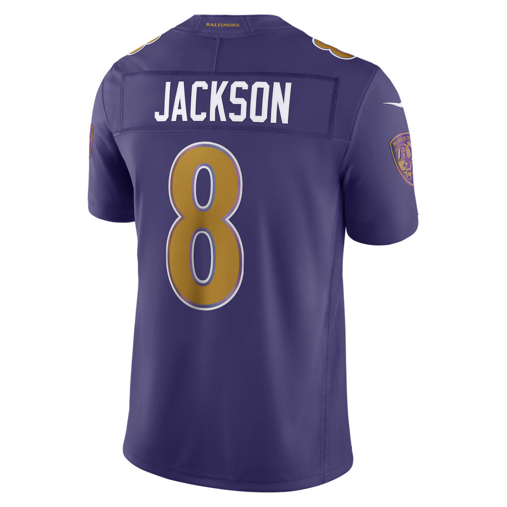 Men's Baltimore Ravens Lamar Jackson Purple Alternate Vapor F.U.S.E. Stitched