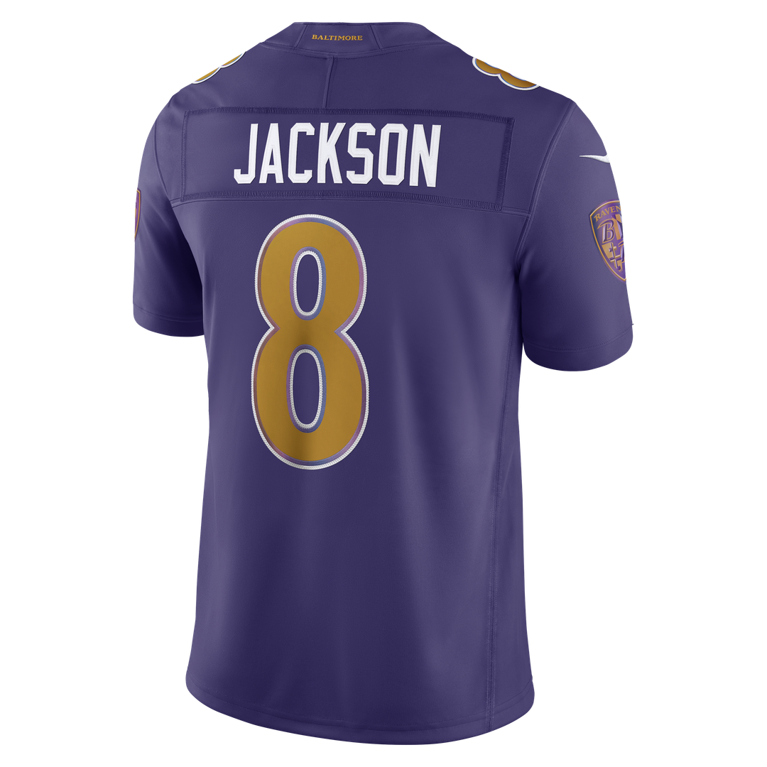 Men's Baltimore Ravens Lamar Jackson Purple Alternate Vapor F.U.S.E. Stitched