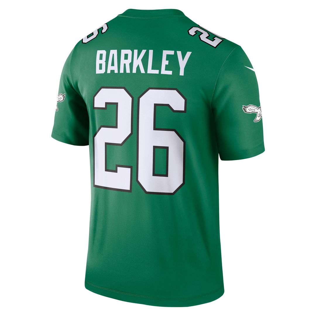 Men's Philadelphia Eagles Saquon Barkley Kelly Green Legend Player Performance Top