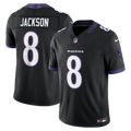 Men's Baltimore Ravens Lamar Jackson Black Alternate Alternate Vapor F.U.S.E. Stitched