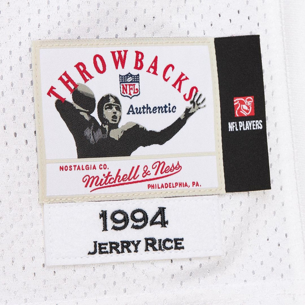 Men's San Francisco 49ers 1994 Jerry Rice White Authentic Throwback Retired Player Jersey
