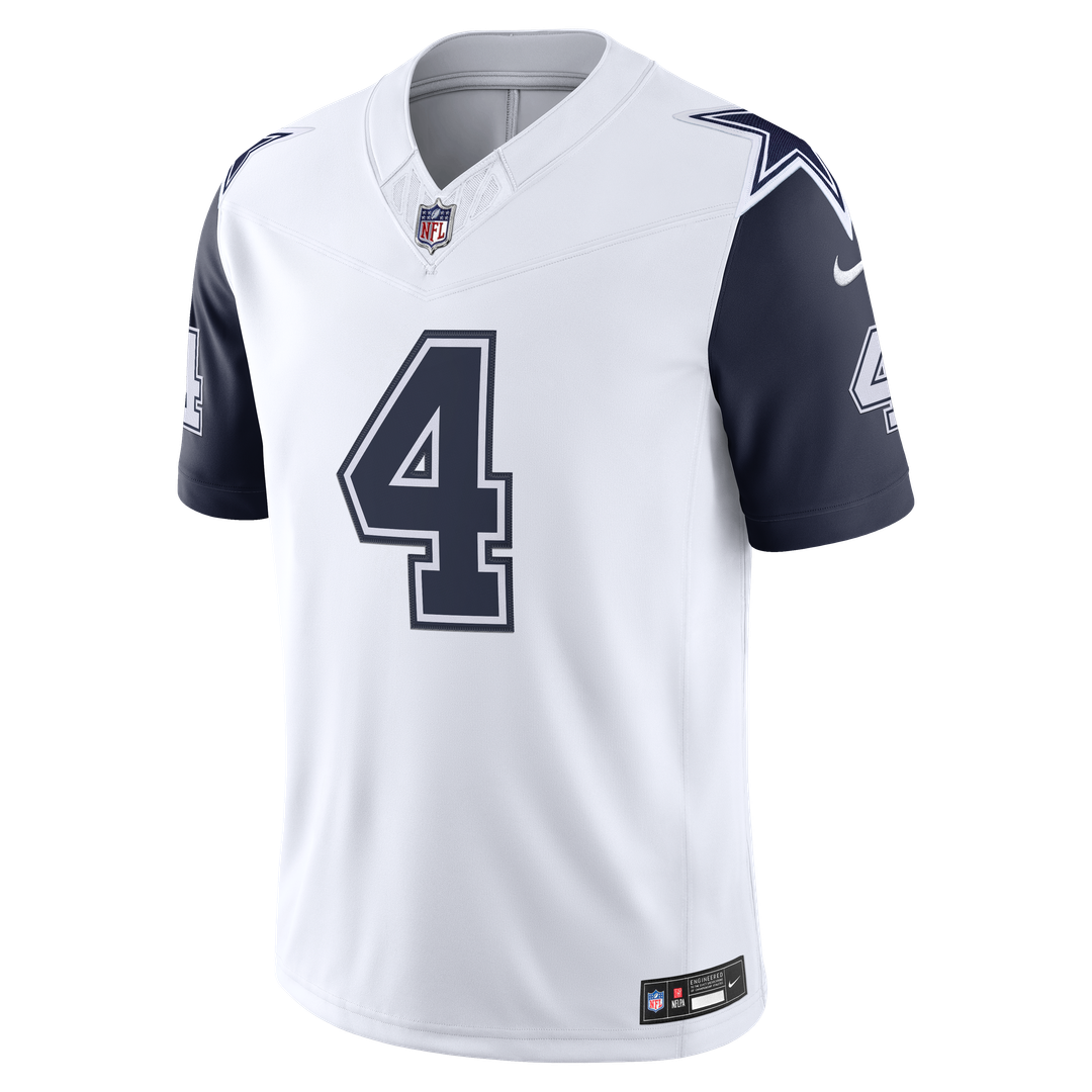 Men's Dallas Cowboys Dak Prescott White Alternate Vapor F.U.S.E. Stitched