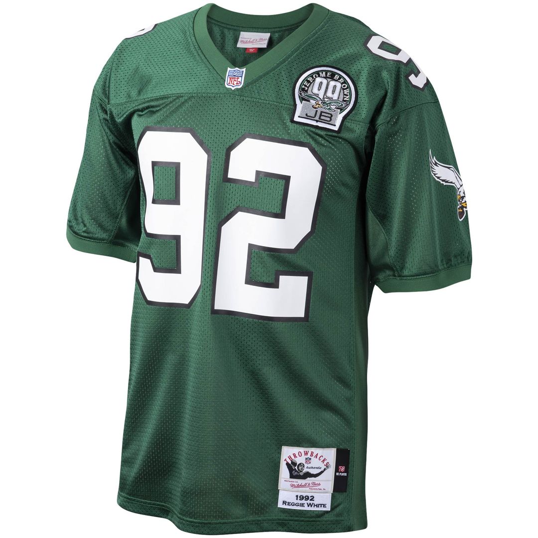 Men's Philadelphia Eagles Reggie White Green Authentic Throwback Retired Player Jersey