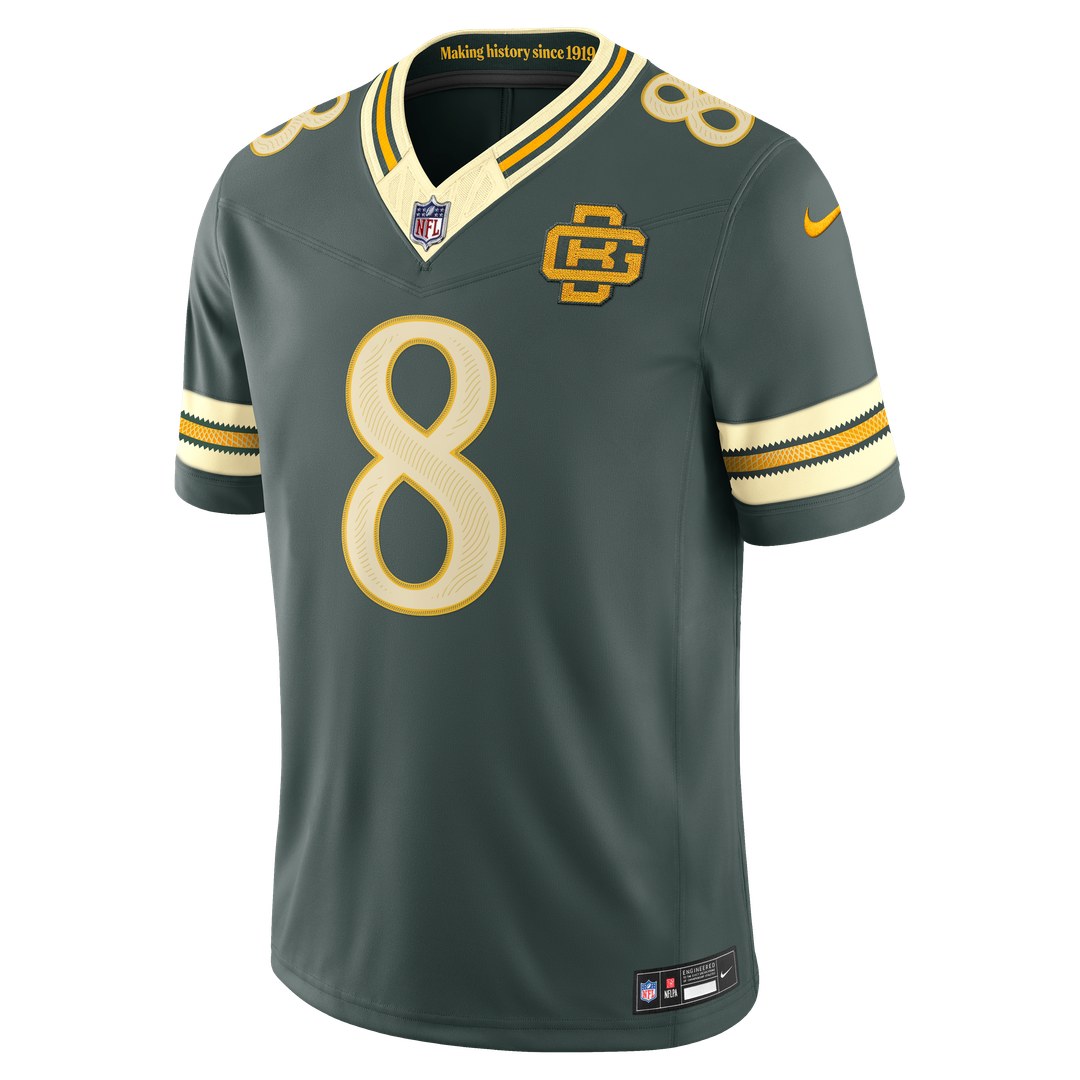 Men's Green Bay Packers Josh Jacobs Green 2026 Rivalries Collection Stitched Jersey