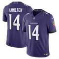 Men's Baltimore Ravens Kyle Hamilton Purple Team Vapor F.U.S.E. Stitched