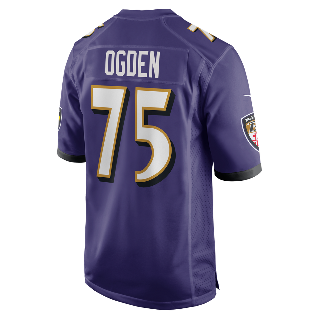 Men's Baltimore Ravens Jonathan Ogden Purple Game Retired Player Jersey