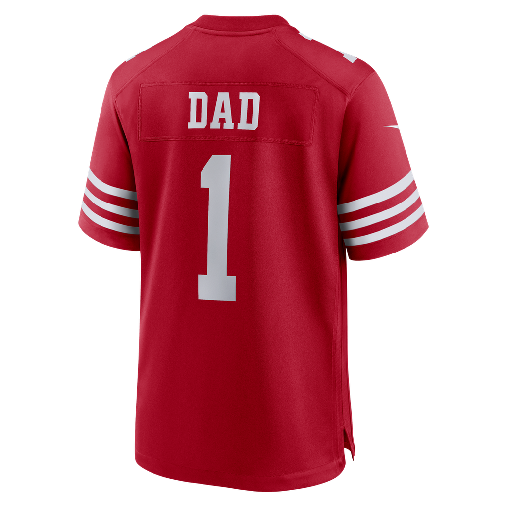 Men's San Francisco 49ers Number 1 Dad Scarlet