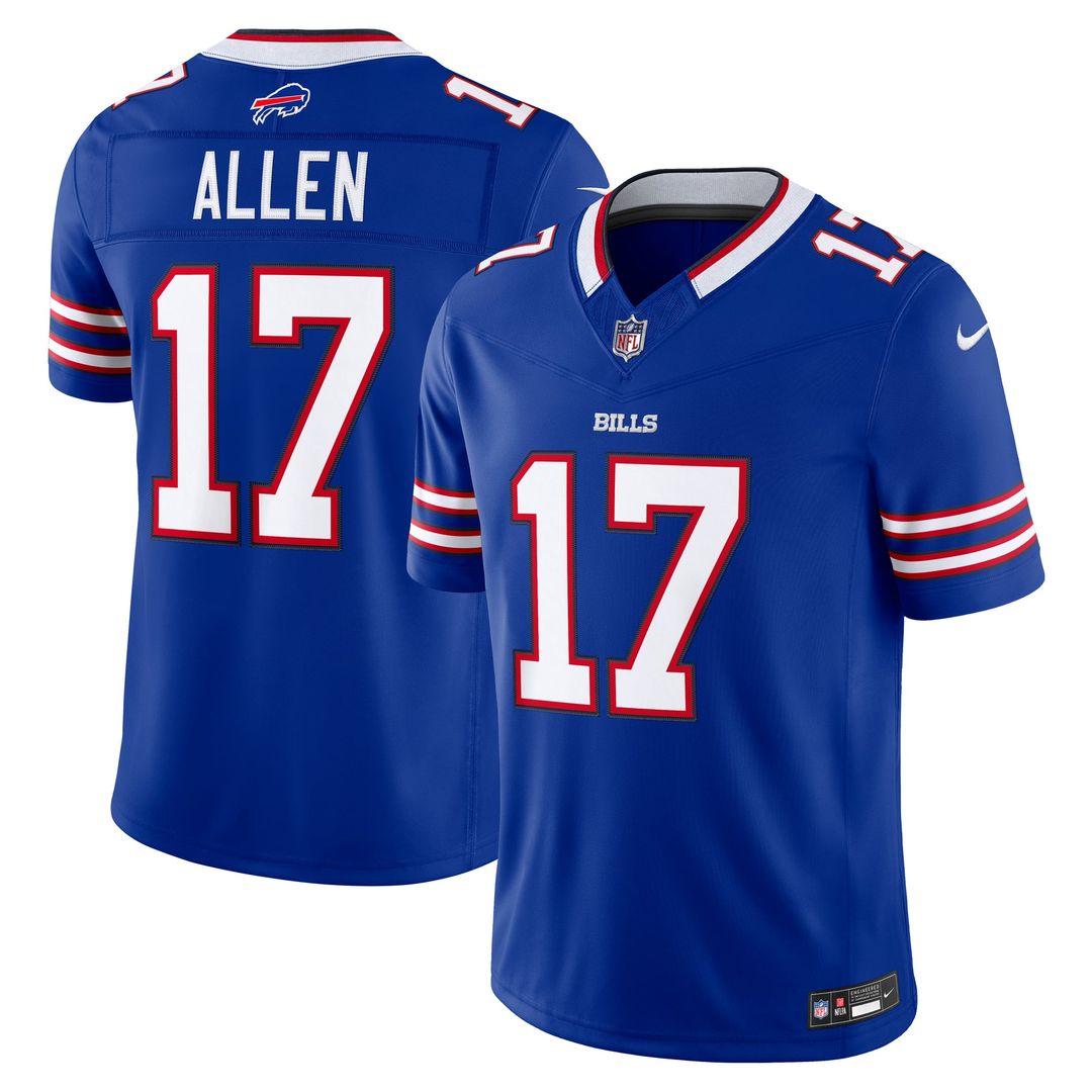 Men's Buffalo Bills Josh Allen White Vapor F.U.S.E. Stitched