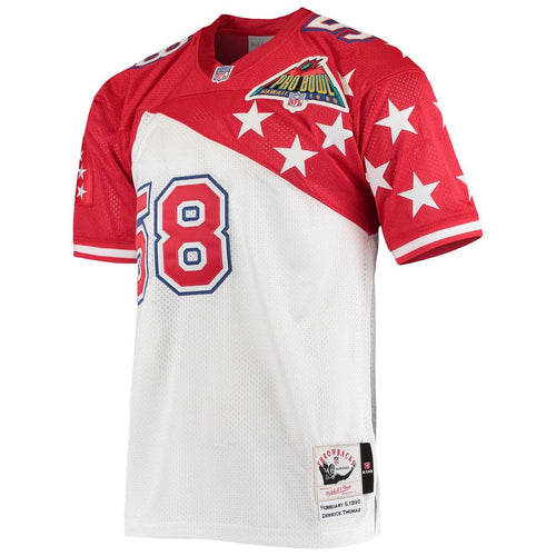 Men's AFC Derrick Thomas White/Red 1995 Pro Bowl Authentic Jersey