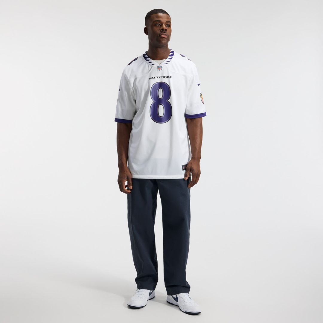 Men's Baltimore Ravens Lamar Jackson White