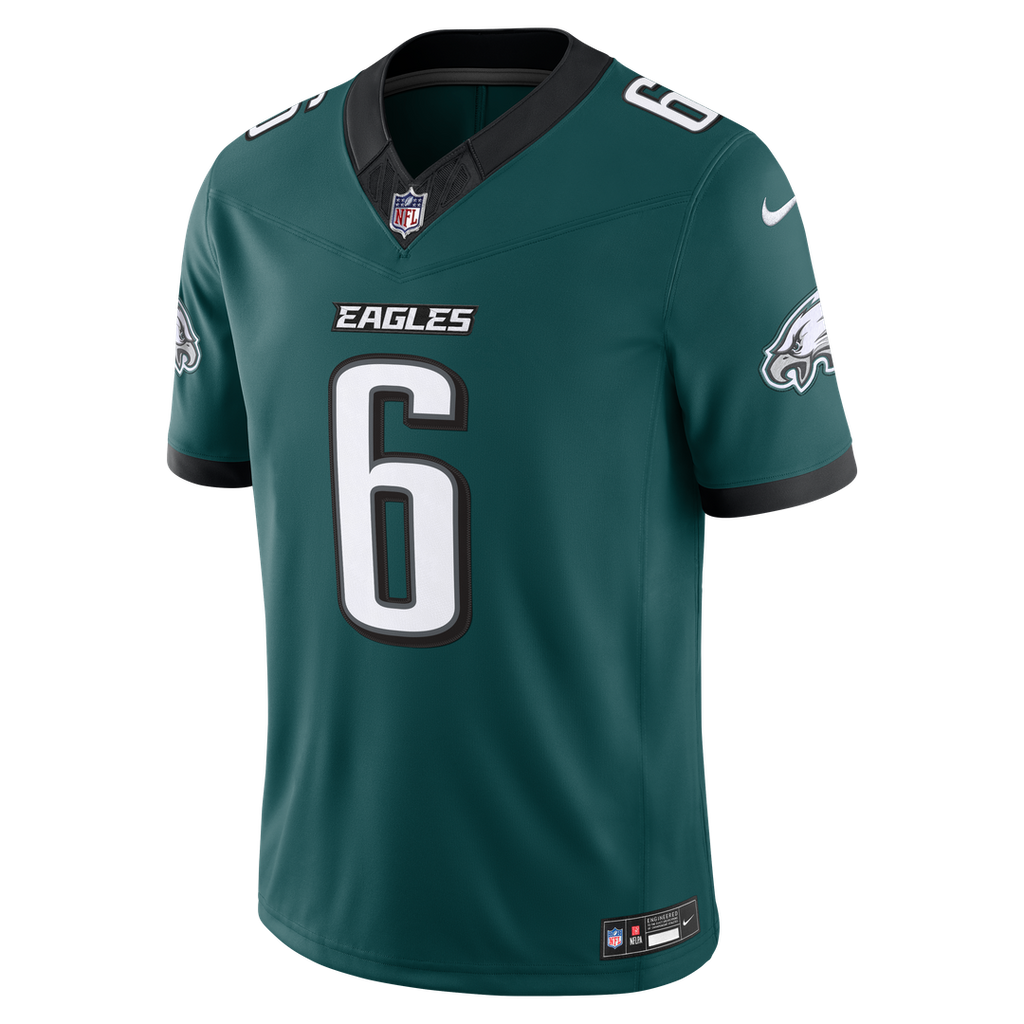 Men's Philadelphia Eagles DeVonta Smith Midnight Green Team Vapor F.U.S.E. Stitched