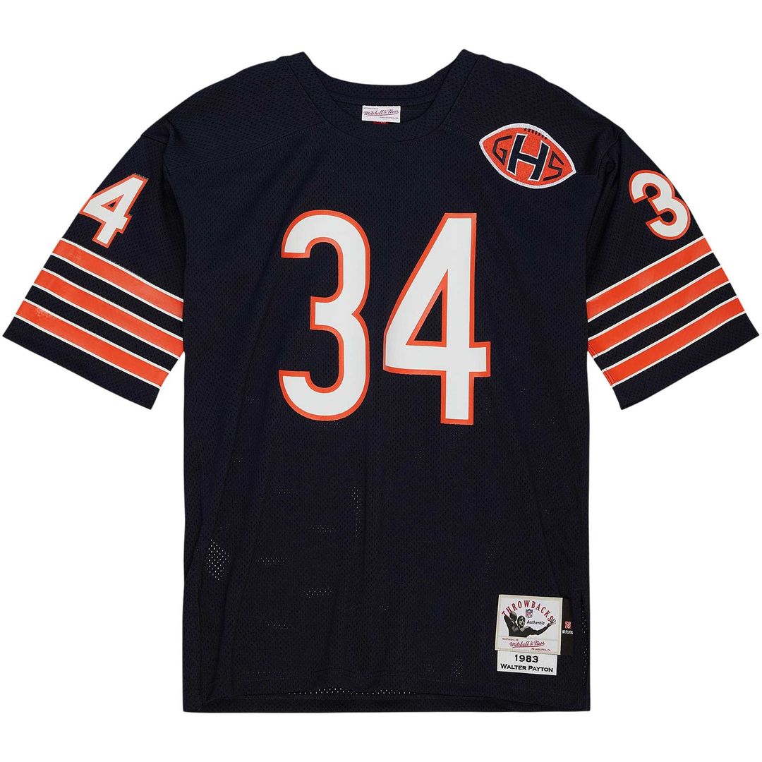 Men's Chicago Bears 1985 Walter Payton White Authentic Throwback Retired Player Jersey