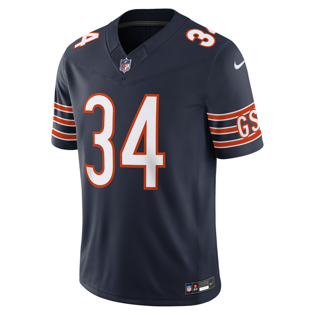 Men's Chicago Bears Walter Payton Navy Vapor F.U.S.E. Stitched Retired