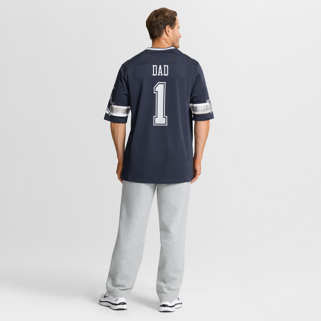 Men's Dallas Cowboys Number 1 Dad Navy