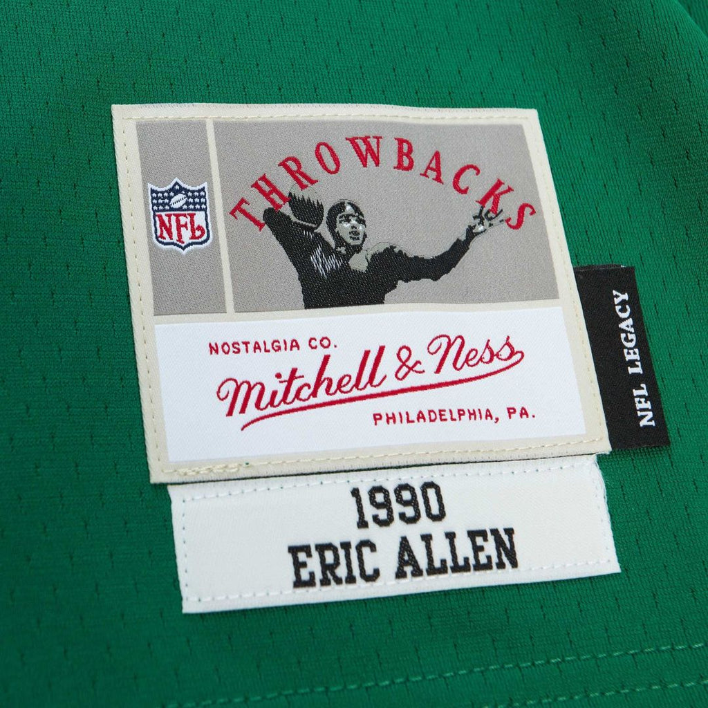 Men's Philadelphia Eagles Eric Allen Kelly Green Legacy Replica Jersey