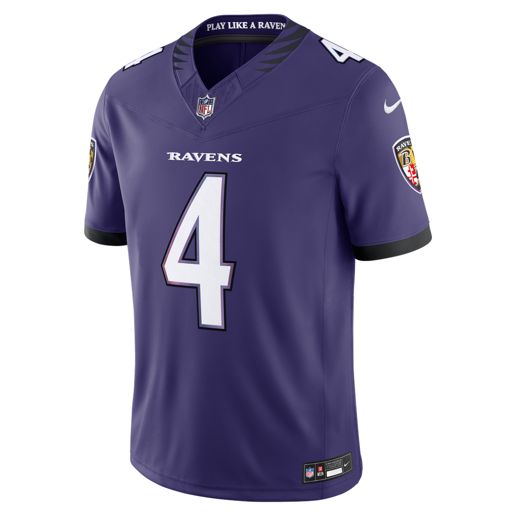 Men's Baltimore Ravens Zay Flowers Black Alternate Alternate Vapor F.U.S.E. Stitched