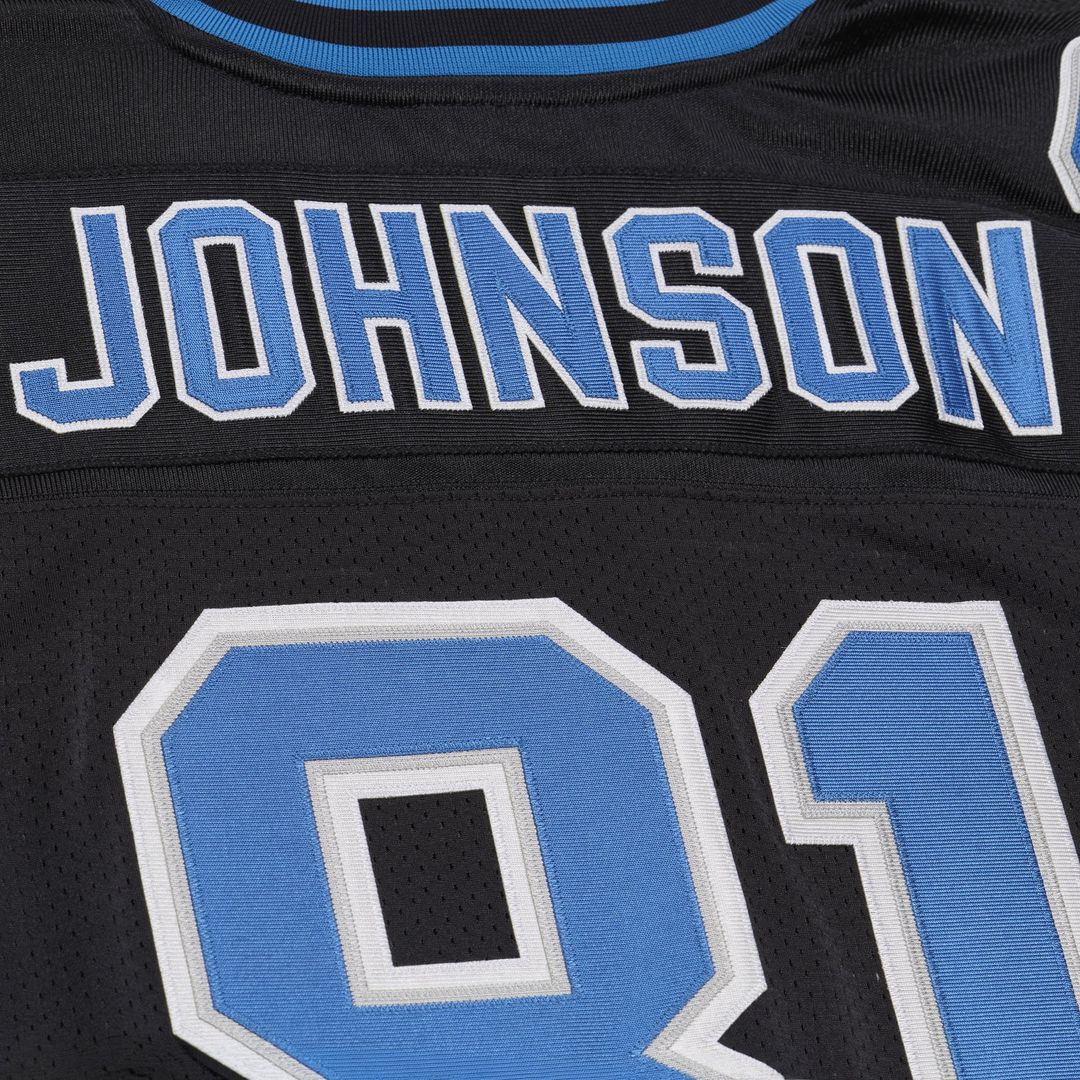 Men's Detroit Lions Calvin Johnson Black 2007 Authentic Throwback Jersey
