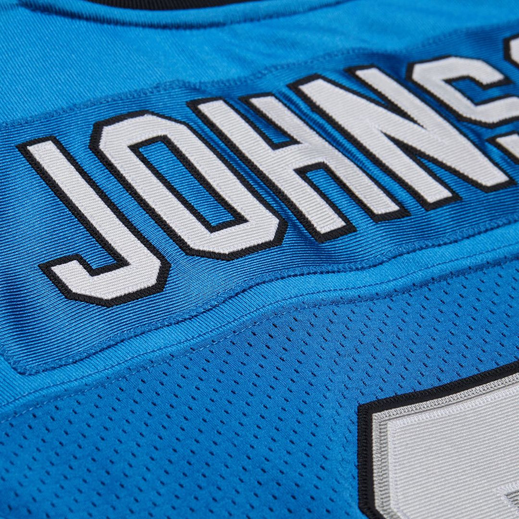 Men's Detroit Lions Calvin Johnson Black 2007 Authentic Throwback Jersey