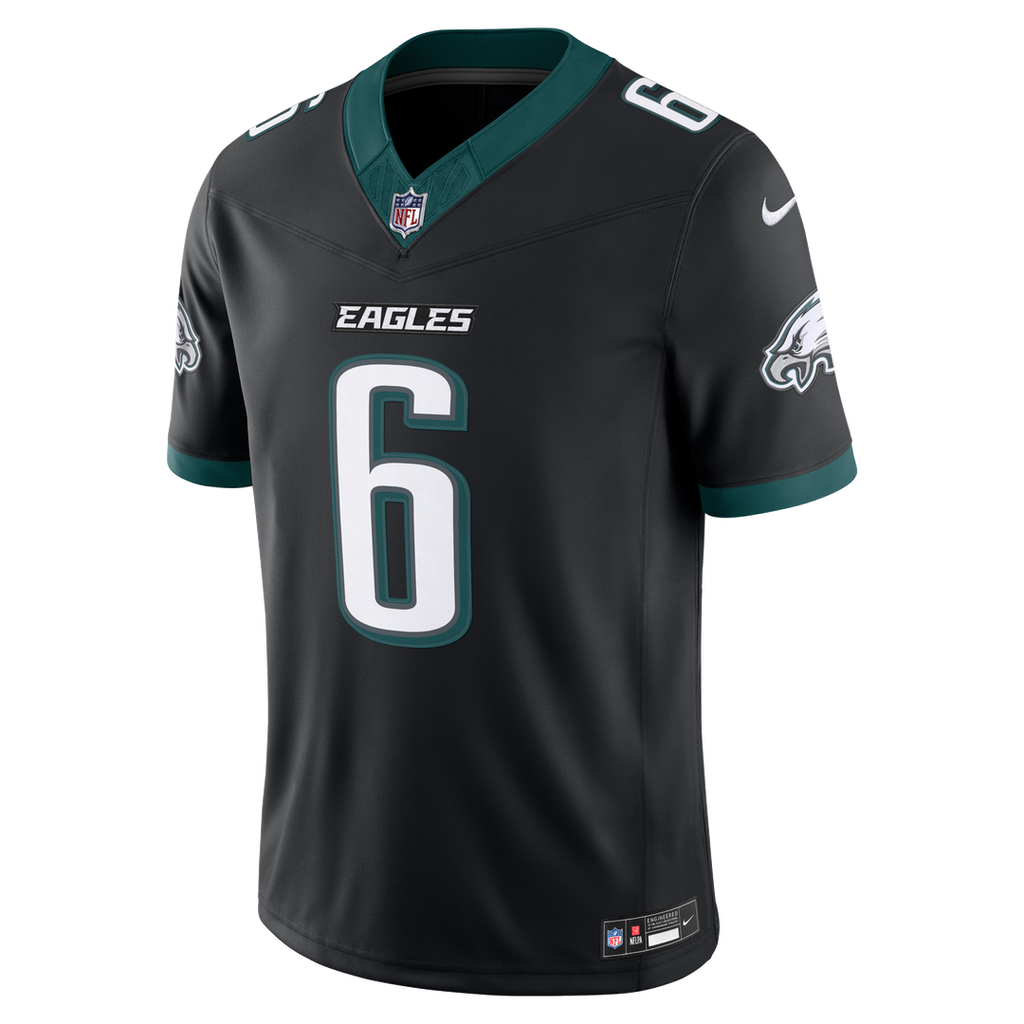 Men's Philadelphia Eagles DeVonta Smith Midnight Green Team Vapor F.U.S.E. Stitched