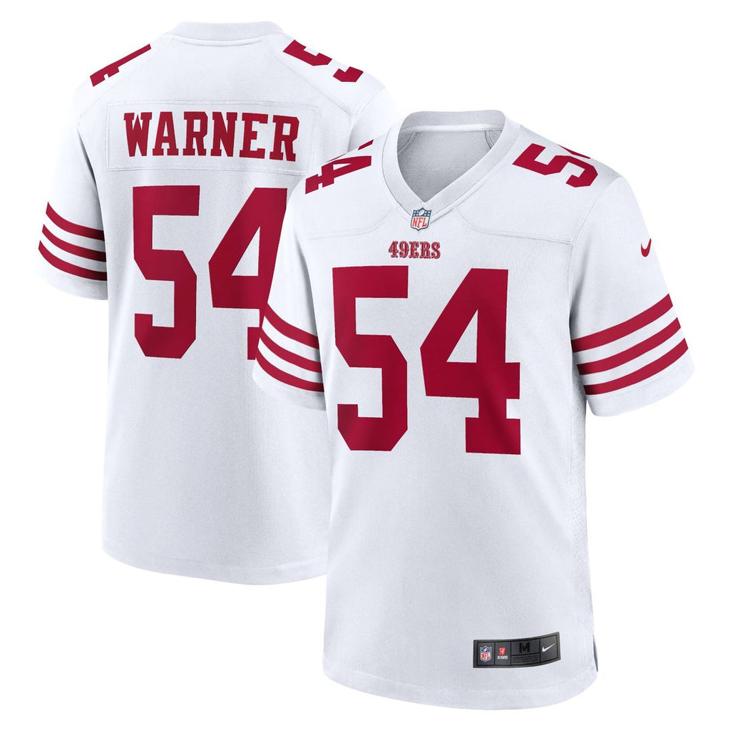 Men's San Francisco 49ers Fred Warner Scarlet Team Game Player Jersey