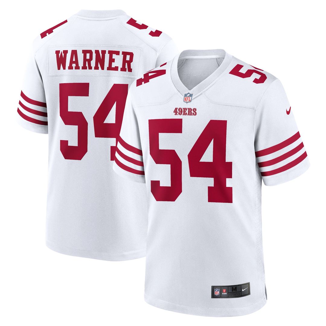 Men's San Francisco 49ers Fred Warner Scarlet Team Game Player Jersey