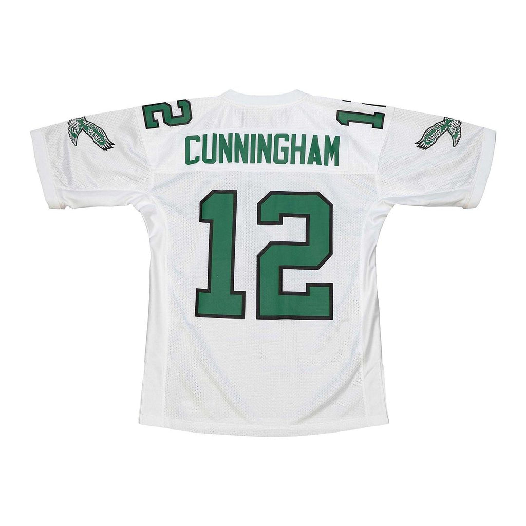 Men's Philadelphia Eagles 1992 Randall Cunningham White Authentic Throwback Retired Player Jersey