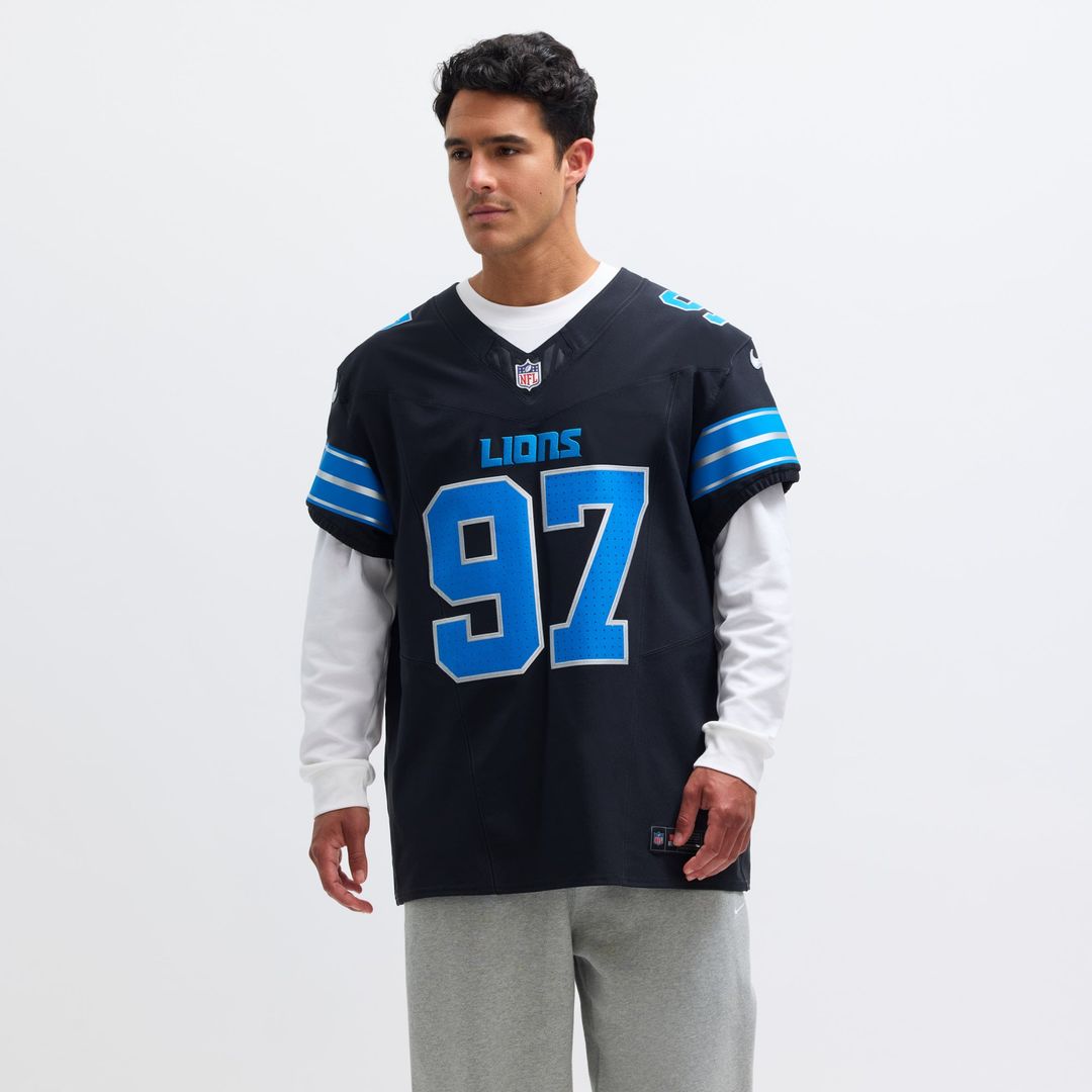 Men's Detroit Lions Aidan Hutchinson Black Alternate Vapor F.U.S.E. Elite Jersey