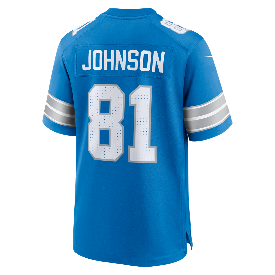 Men's Detroit Lions Calvin Johnson Blue Team Retired