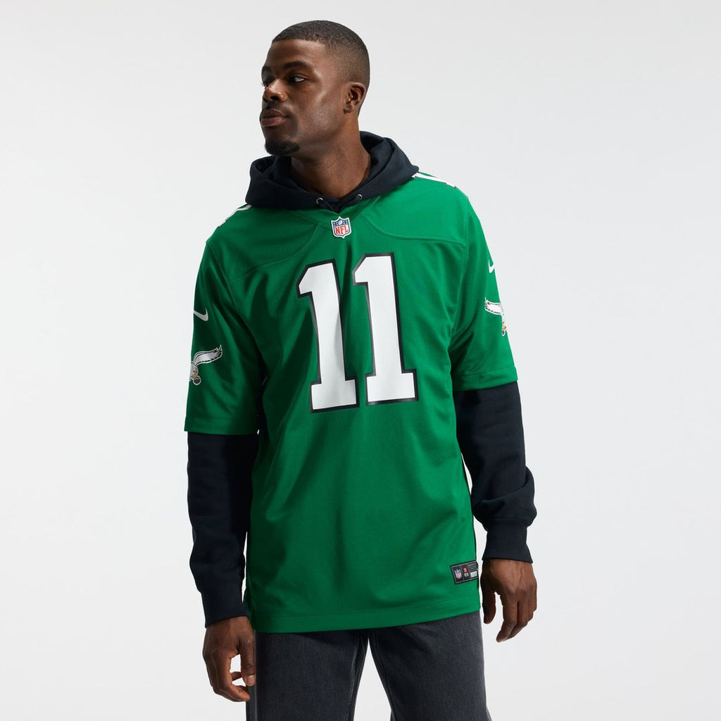 Men's Philadelphia Eagles A.J. Brown Kelly Green Alternate Game Player Jersey