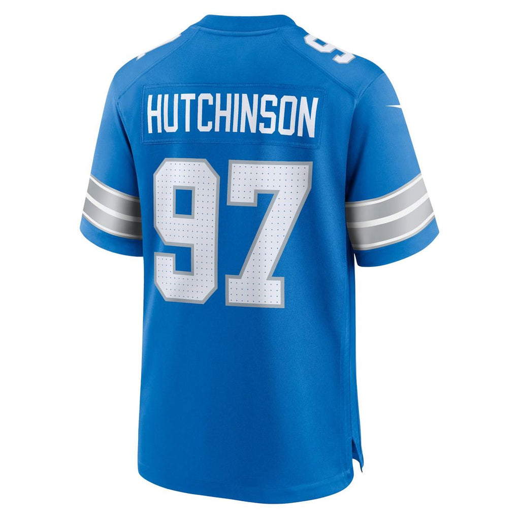 Men's Detroit Lions Aidan Hutchinson Blue